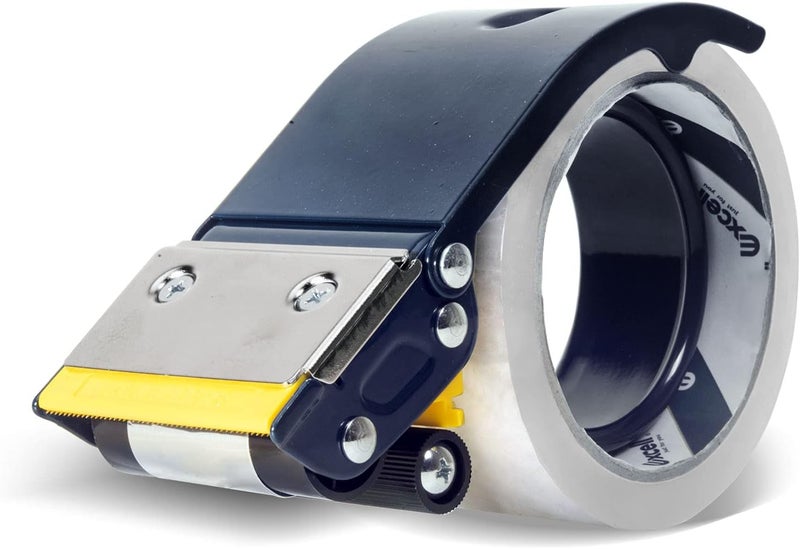 excell ET-22686 Anti-Backflow Metal Packaging Tape Dispenser (2" Wide): Ideal for Packaging, Transportation, and Box Sealing. Includes Tape Gun and 1 roll of Tape. Durable Metal Construction. - Image 1